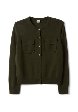 Stefanel, CREW-NECK CARDIGAN, REGULAR FIT. - Chaqueta de punto - dark green