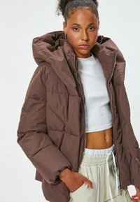 Koton HOODED PUFFER  - Vinterfrakke - brown