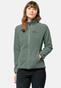 Jack Wolfskin MOONRISE FULL ZIP W - Giacca in pile - picnic green