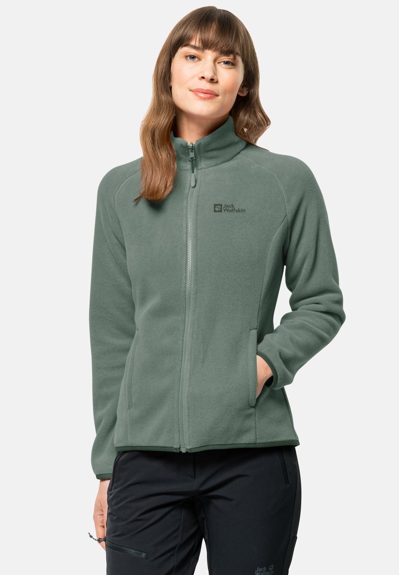 Jack Wolfskin MOONRISE FULL ZIP W - Giacca in pile - picnic green