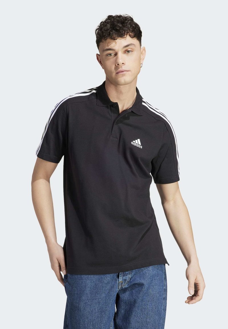 adidas Sportswear ESSENTAILS EMBROIDERED SMALL LOGO - Polo - black white