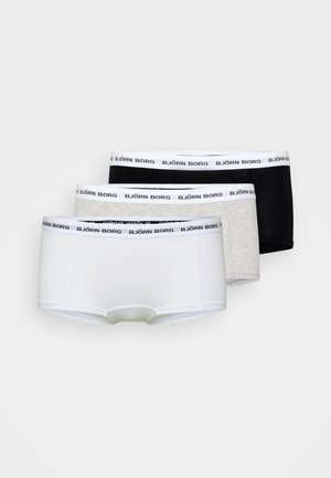LOGO 3 PACK - Onderbroeken - black/white/mottled light grey