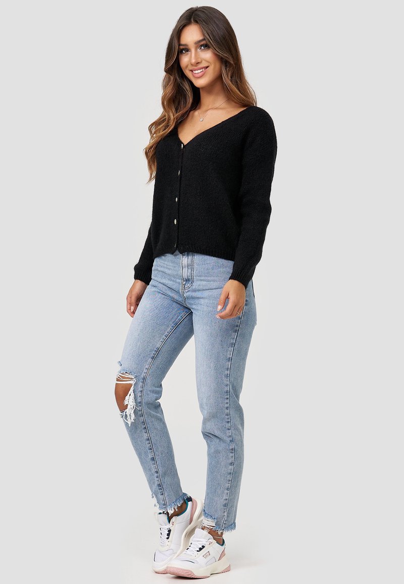 Damen Strickjacken | Decay Strickjacke schwarz - XZ32214 Damen Strickjacken | Decay Strickjacke schwarz - XZ32214