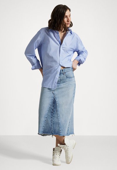 Polo Ralph Lauren PANELED DENIM A LINE SKIRT - Fustă în formă de A - lindale wash