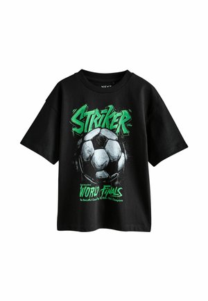 Next REGULAR FIT - SHORT SLEEVE GRAPHIC T-SHIRT . - T-shirts print - black football