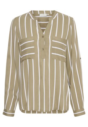 Kaffe Blouse - green mermaid  chalk stripe