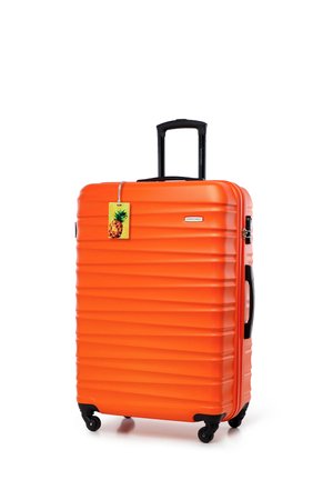 LARGE SUITCASE WITH LUGGAGE TAG FROM ABS - Valise à roulettes - orange