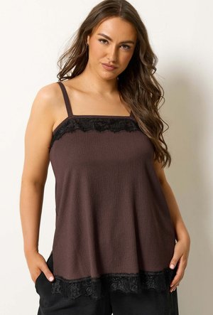 Yours Clothing, PLUS SIZE VESTS & CAMIS - Top - chocolate