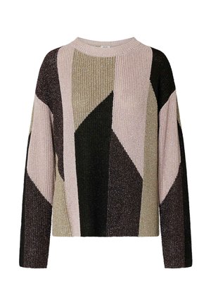 LIU JO, LIU JO SWEATER WITH LAMÉ INLAYS - Pullover - pink black