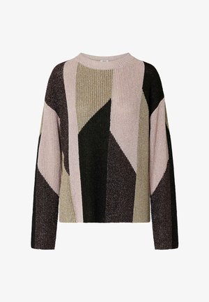 LIU JO, LIU JO SWEATER WITH LAMÉ INLAYS - Πουλόβερ - pink black
