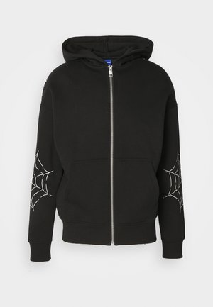 JORWEB ZIP HOOD UNISEX - Užtrauktuku užsegamas treningas - black