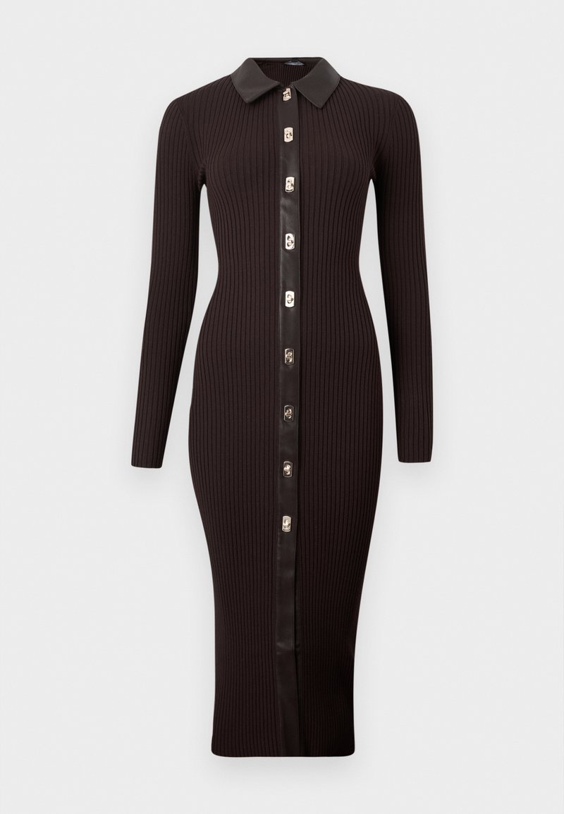 Forever New Gebreide jurk bruin