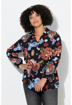 COMIC-TIGER MUSTER LANGARM - Tunika - black