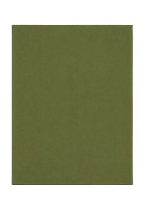 Tessuto di feltro verde quadrato con una texture morbida e liscia e colore uniforme, mostrato su sfondo bianco.