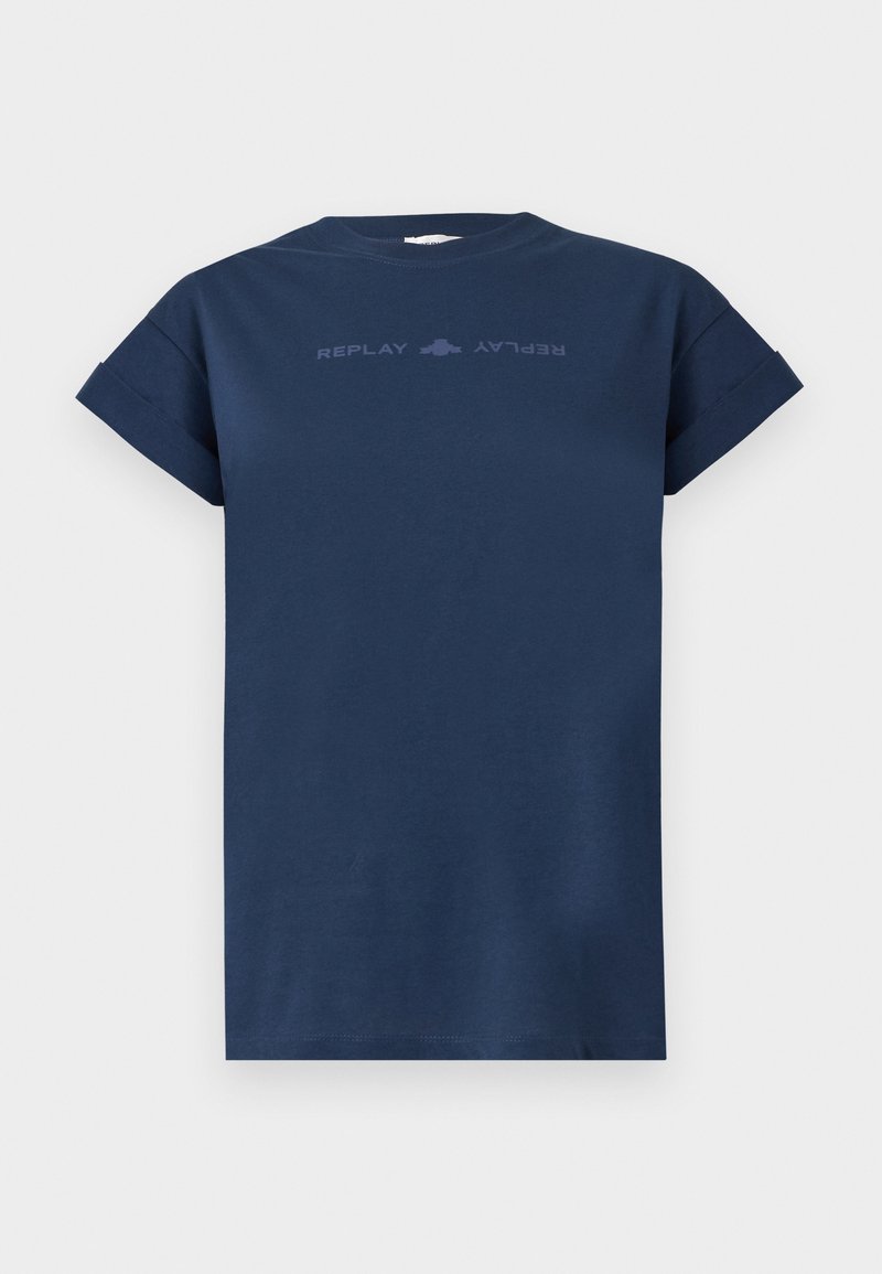Replay T-shirt print donkerblauw Replay T-shirt print donkerblauw