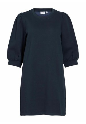 VILA, SWEATSHIRT DRESS VIVERA SHORT - Robe survêtement - dark sapphire