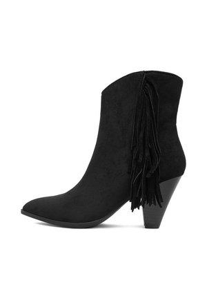 Gležnjar v kavbojskem in motorističnem slogu - black