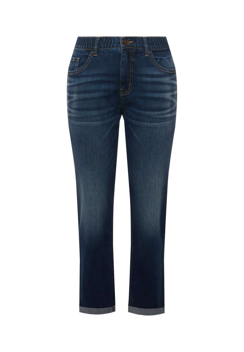 Ulla Popken HEM STRETCH - Vaqueros Rectos - Dark Purple/morado