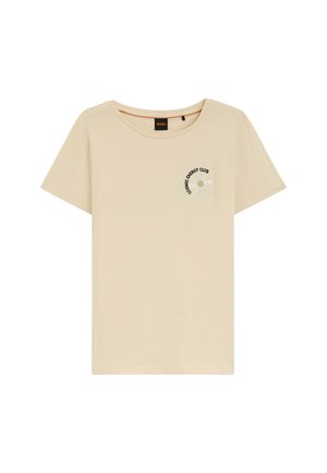 BOSS, Print T-shirt - light yellow