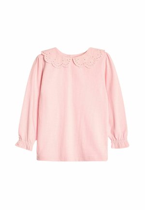 JoJo Maman Bébé PRETTY WITH BRODERIE COLLAR- REGULAR FIT - Langarmshirt - pink