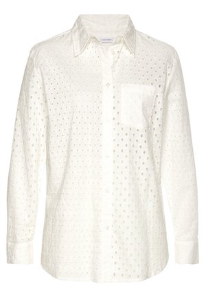 LANGARM - Blúzka so zapínaním na gombíky - creme
