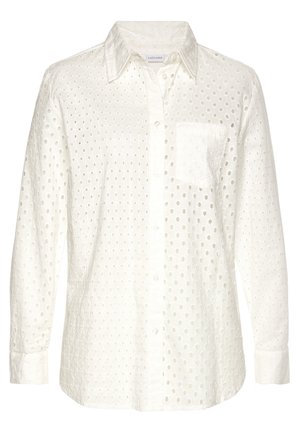 LANGARM - Button-down blouse - creme