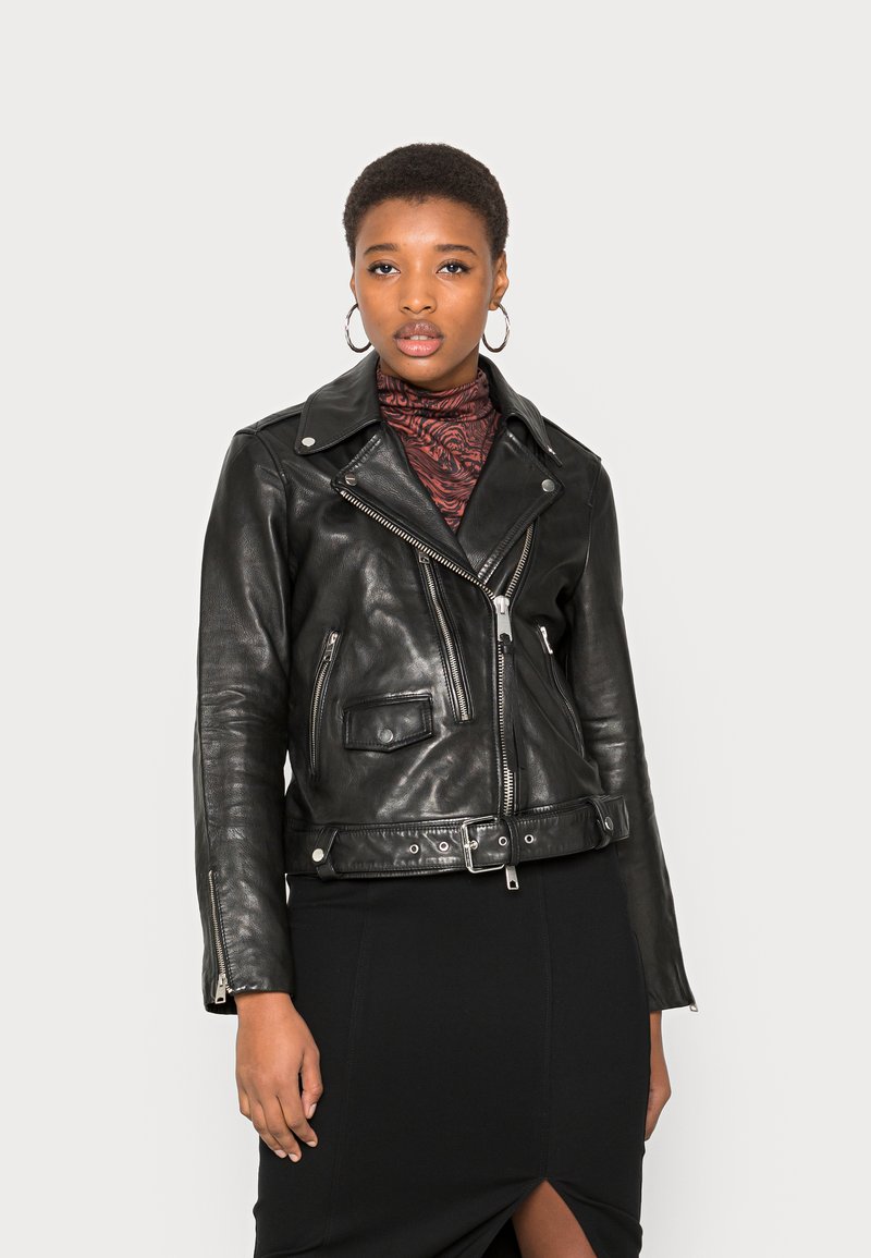 Damen Leichte Jacken | AllSaints DREN BIKER Lederjacke black/schwarz - KM64473 Damen Leichte Jacken | AllSaints DREN BIKER Lederjacke black/schwarz - KM64473