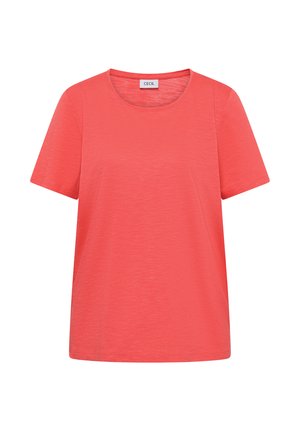 Cecil, BASIC T-SHIRT MIT RUNDHALS - T-shirt basic - shiny coral