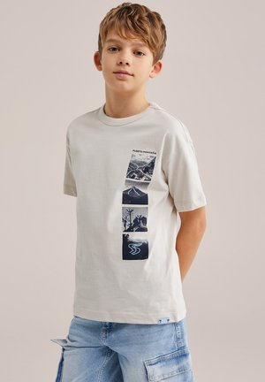 WE Fashion Potiskana majica - beige