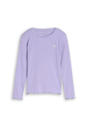 TOM TAILOR, TOM TAILOR T-SHIRT LANGARMSHIRT MIT RIPPSTRUKTUR - Long sleeved top - sweet purple