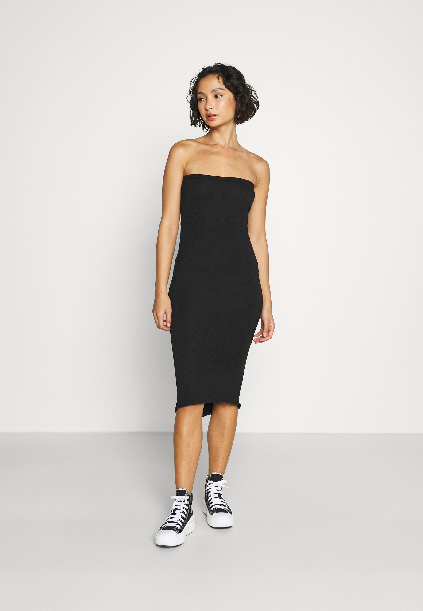 Missguided Petite BASIC BANDEAU BODYCON MIDI DRESS 2 PACK - Jerseykleid -  dark green/dunkelgrün - Zalando.at