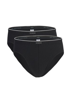 To sorte herretrusser med elastiske taljebånd mærket "Mey Bodywear" på en ensartet hvid baggrund.
