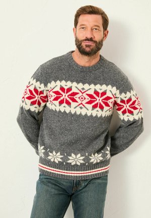 REGULAR FIT - Strickpullover - grey