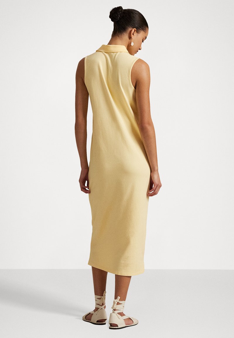 Polo Ralph Lauren STRETCH-COTTON SLEEVELESS POLO DRESS - Day dress - tbird  yellow/yellow - Zalando.co.uk