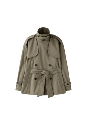 Stradivarius, MID-LENGTH TRENCH COAT - Trenchcoat - mottled beige