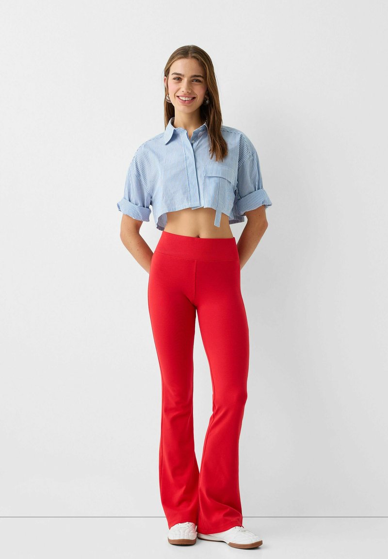 Bershka Broek rood
