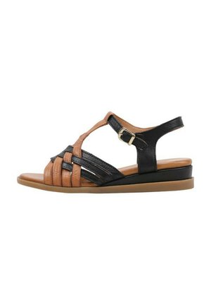 PAVOT - Sandalias de cuña - black