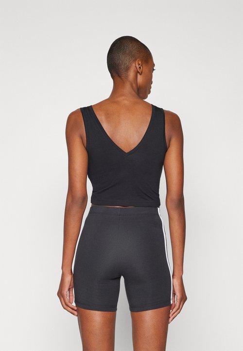 adidas Women's Essentials Small Logo Cotton Lifestyle Tank Top Black/White — foto 3