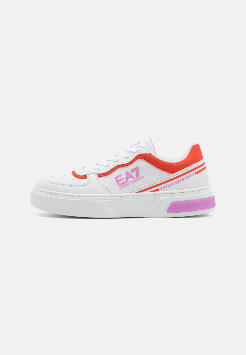 EA7 Emporio Armani SUMMER COURT - Tenisice - white/cyclam/cherry tomato