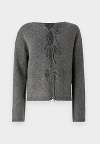 NMBEAU REVERSIBLE TIE - Jumper - dark grey melange