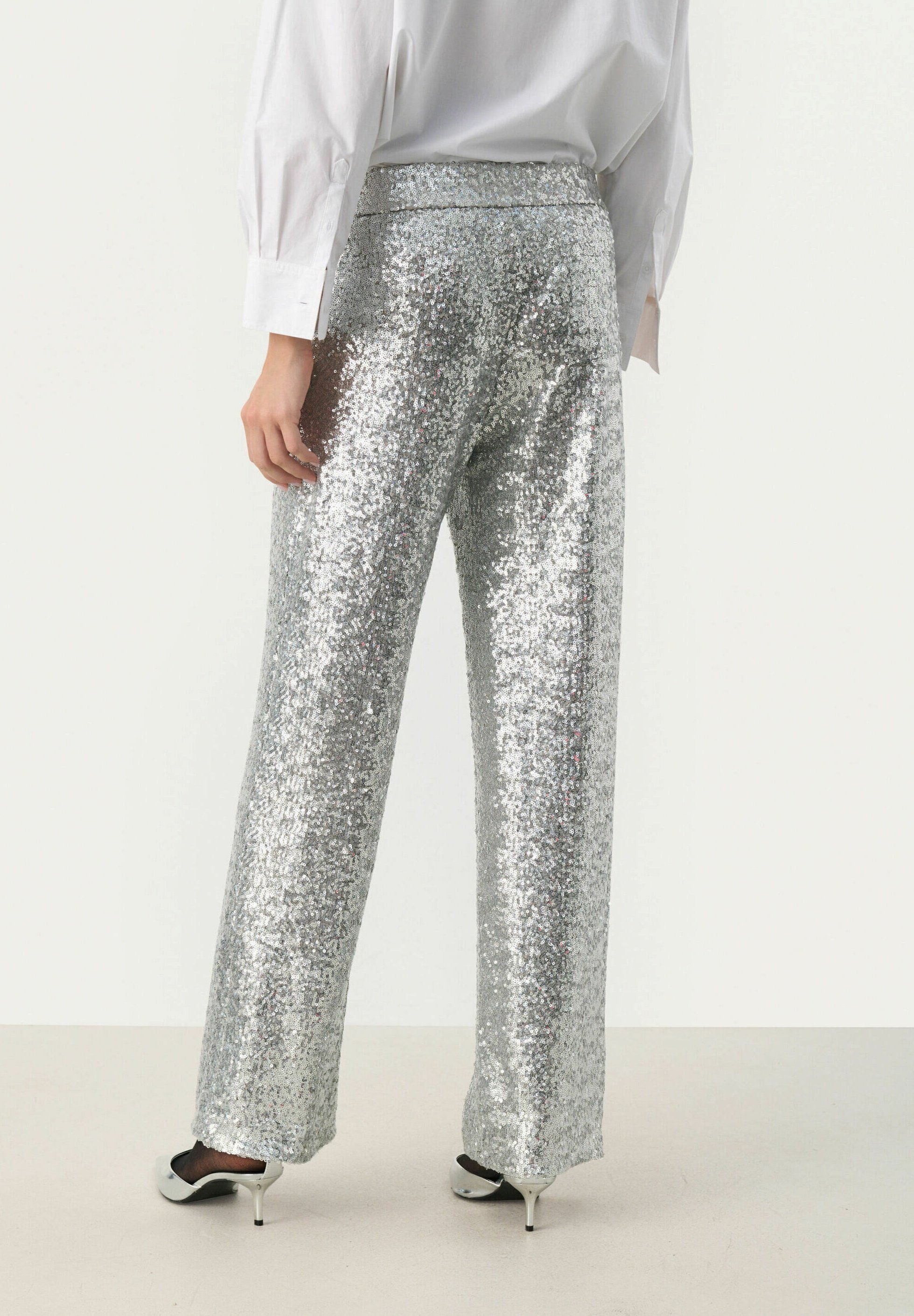 Part Two MELODIEPW - Trousers - silver/silver-coloured - Zalando.ie