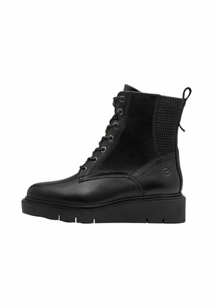 Enkellaarsjes met sleehak - black