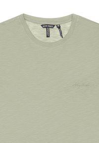 Antony Morato REGULAR FIT WITH INJECTION-MOLDED RUBBERIZED LOGO - T-shirt basic - sage green