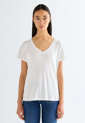 EASY V NECK - T-Shirt basic - weiss