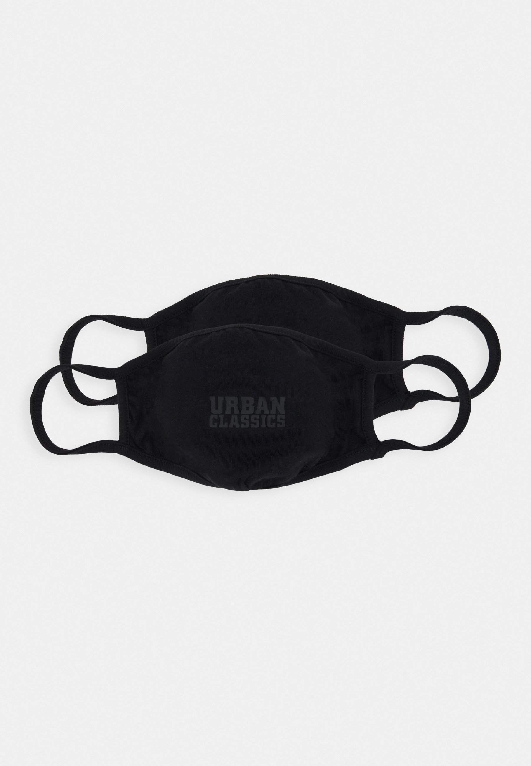 Urban Classics LOGO PRINT FACE MASK UNISEX 2 PACK - Stoffen mondkapje -  black/zwart - Zalando.nl