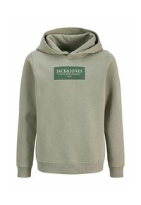 Žalias džemperis su priekine logotipo pleistru, raišteliais reguliuojama kapuce ir raukšinėmis rankovėmis bei apačia. Pagamintas iš minkštos, tekstūruotos medžiagos.