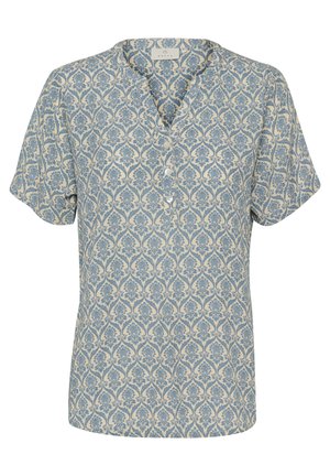 KAALVINE - Bluse - turtledove faded denim graphic