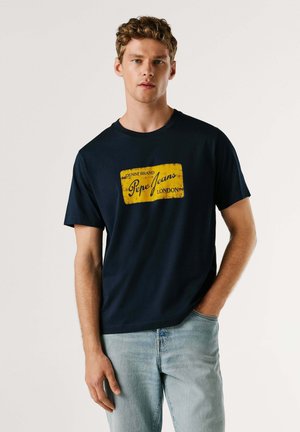 BASIC SUEN TEE - T-shirt imprimé - dulwich blue