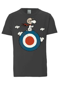 LOGOSHIRT PEANUTS - SNOOPY/TARGET - Print T-shirt - olive