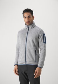 CMP MAN JACKET - Fleecejacka - cemento/bluesteel